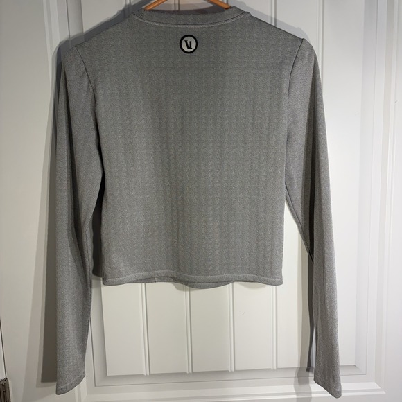 VUORI Women's Ribbed Crop Top Gray Small - Picture 3 of 6